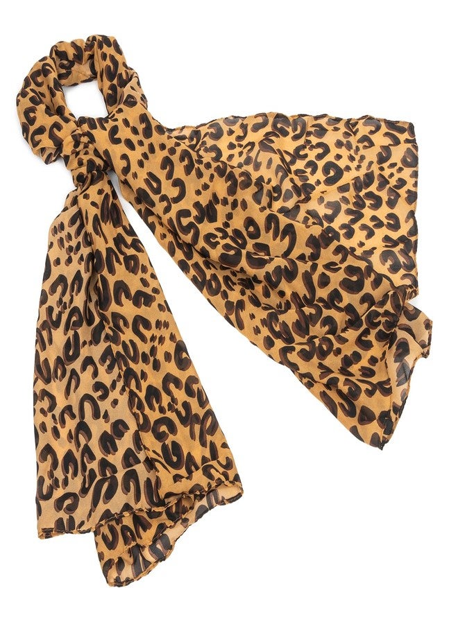 XuoAz Womens Lightweight Leopard Print Scarf - Silky Head Scarf Hair Neck scarves Chiffon Shawl Wrap Large Bandana for Women - Image 5